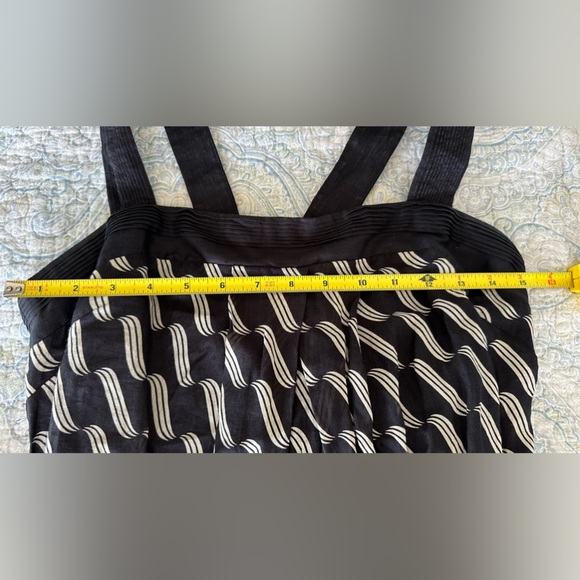 Anthropologie Maeve Black Tiered Linen Dress - Picture 15 of 15